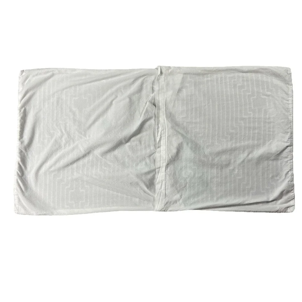 West Elm 100% Organic Cotton Geometric Design King Pillow Sham Gray White 20